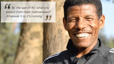 Haile Gebrselassie - smiling